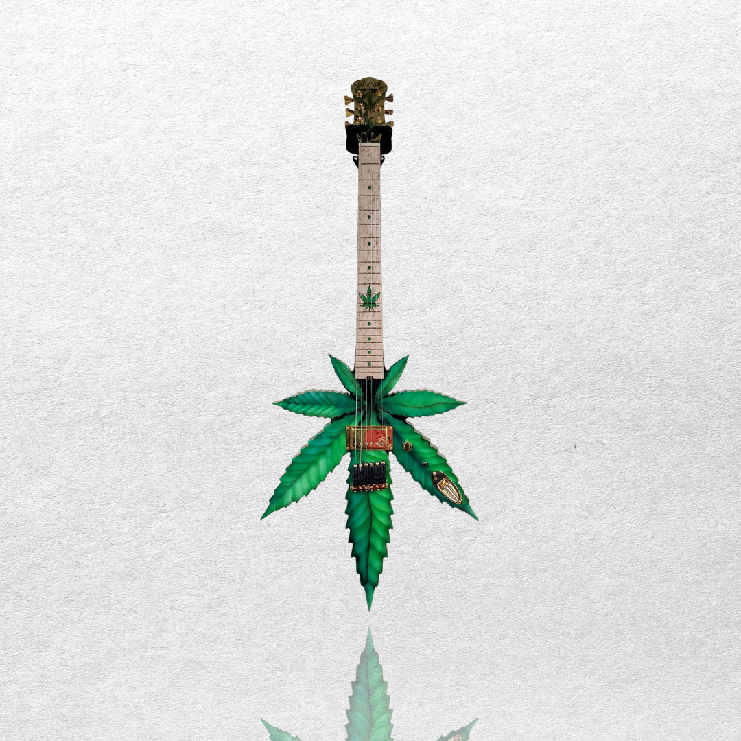 Stage-Used Custom "Cannabis Leaf" Electric Guitar
