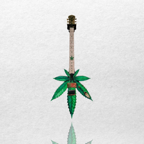 Stage-Used Custom "Cannabis Leaf" Electric Guitar