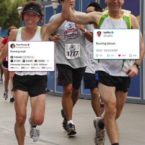 Fran & Hal Finney | Running Nostr & Bitcoin Signed Print