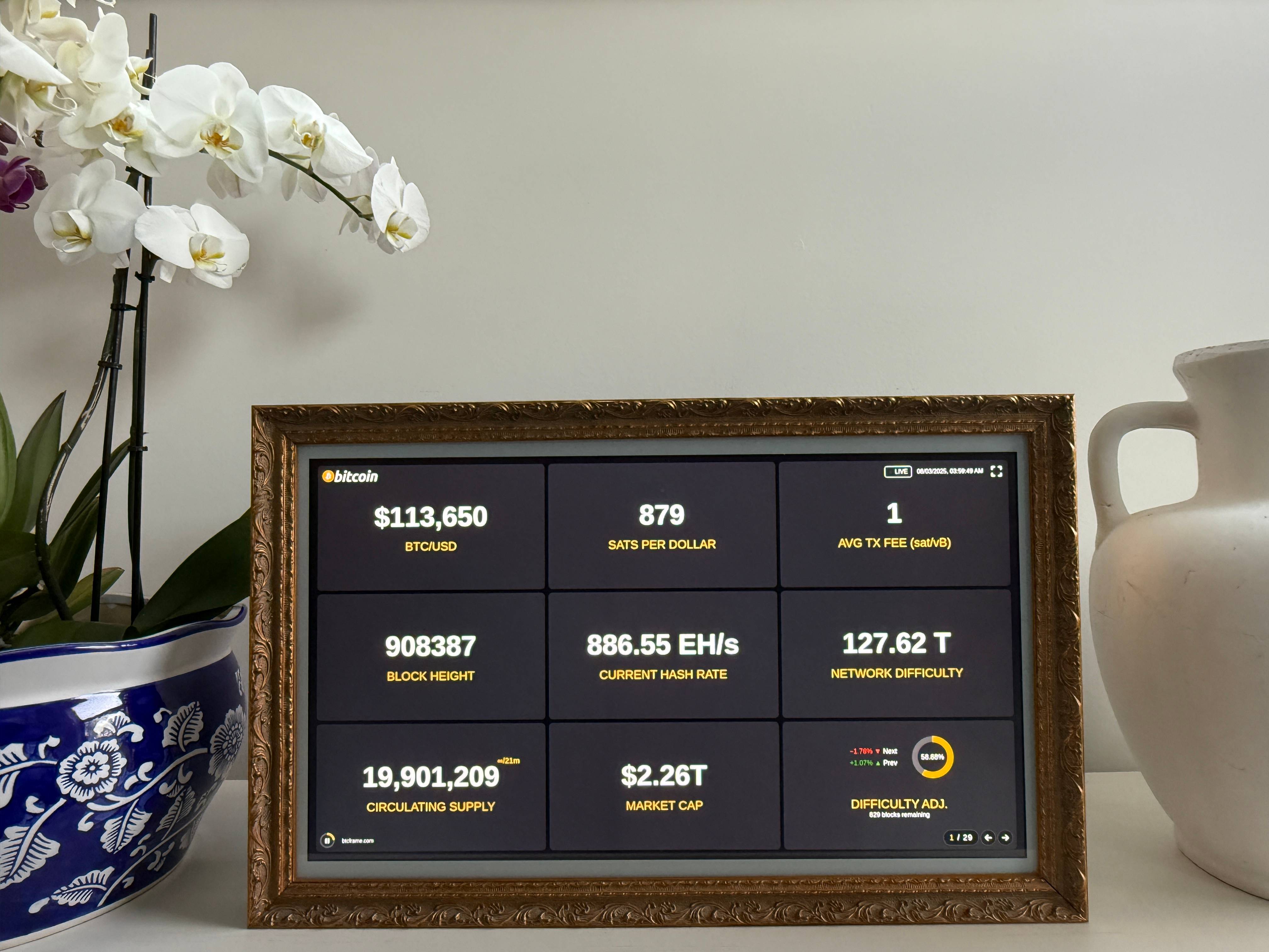 BTC Frame – Genesis Edition (Serial #001)