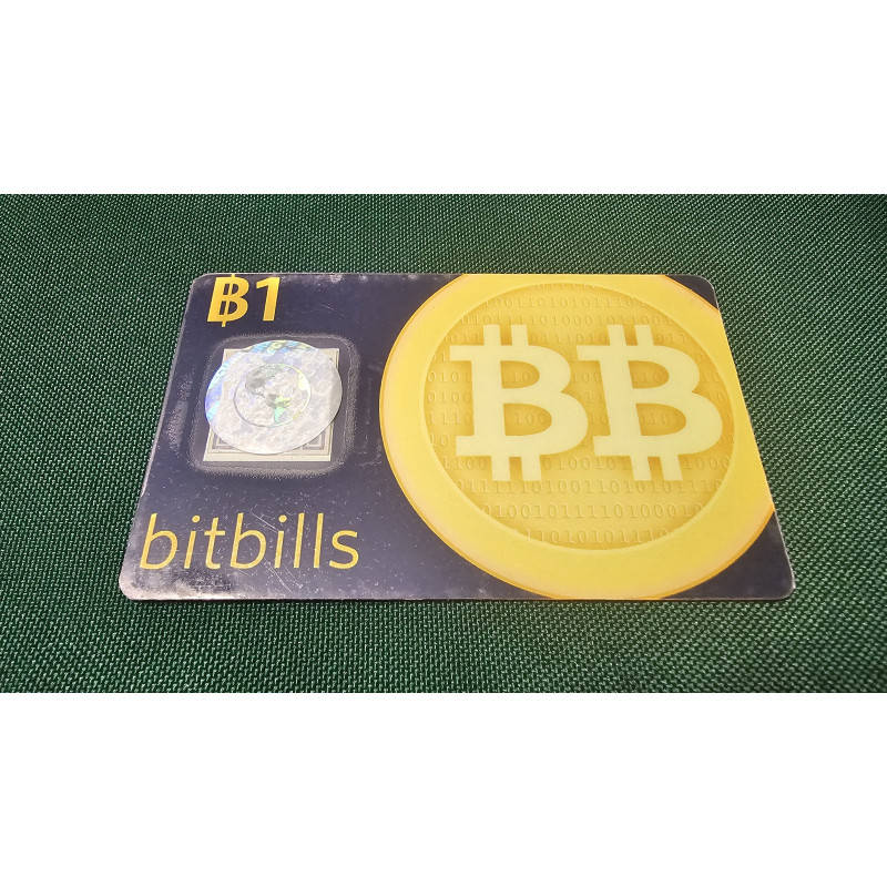 bitbills beta 1 BTC Physical Bitcoin Card