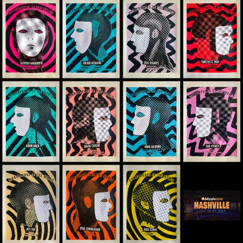 CYPHERPUNKS OF THE WORLD: Complete Set of 11 Framed Prints