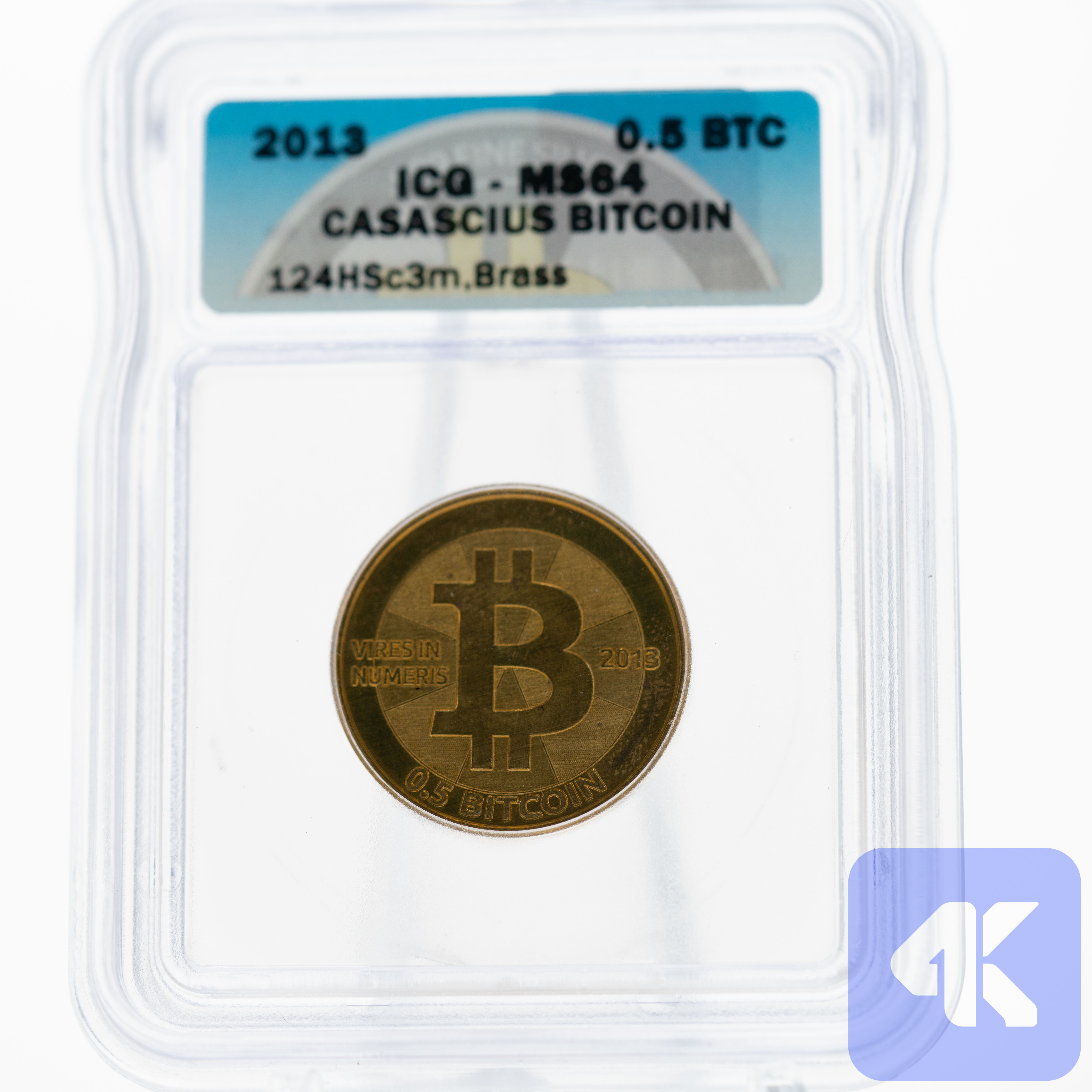 Casascius 0.5 BTC, Loaded, ICG-graded MS64 | Scarce City
