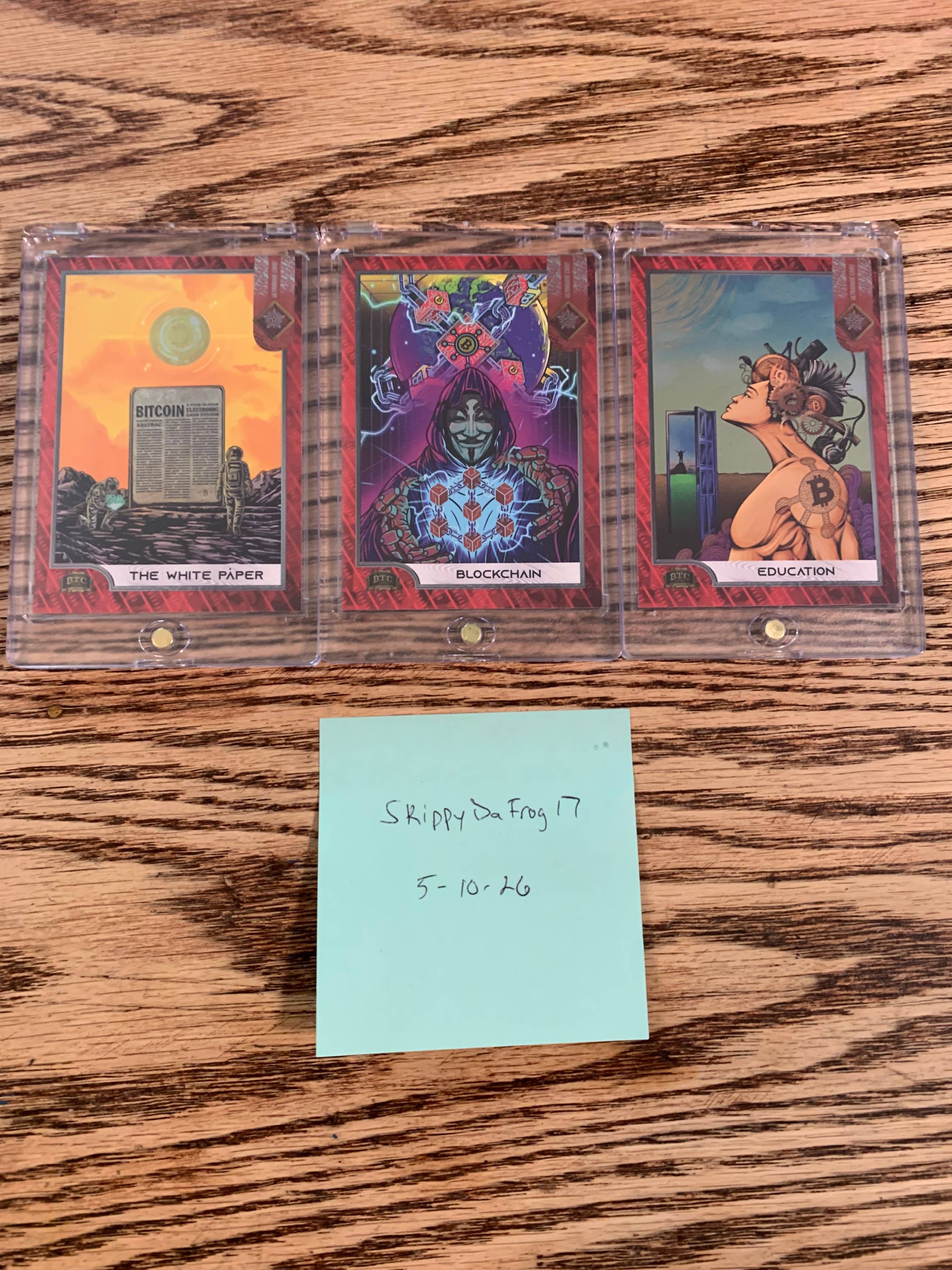BTC Trading Cards - Series One UltraRare Full Set (3 Cards)