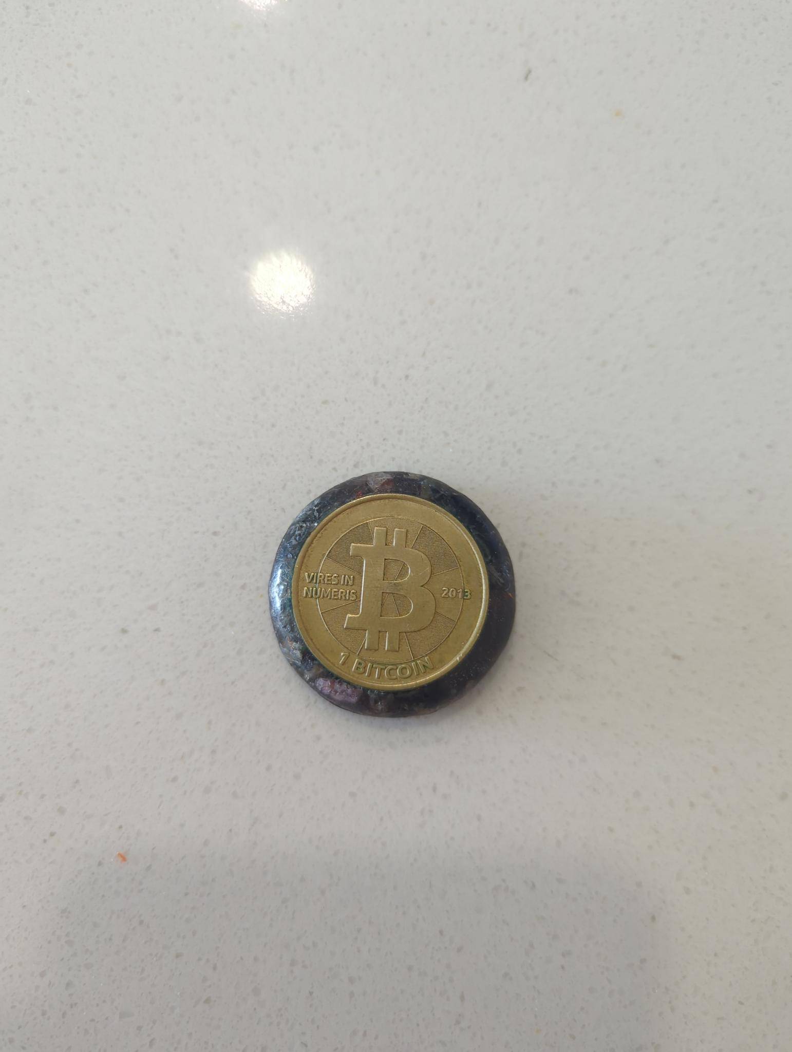 2013 Casascius Coin (Spent) in Orgonite Pendant