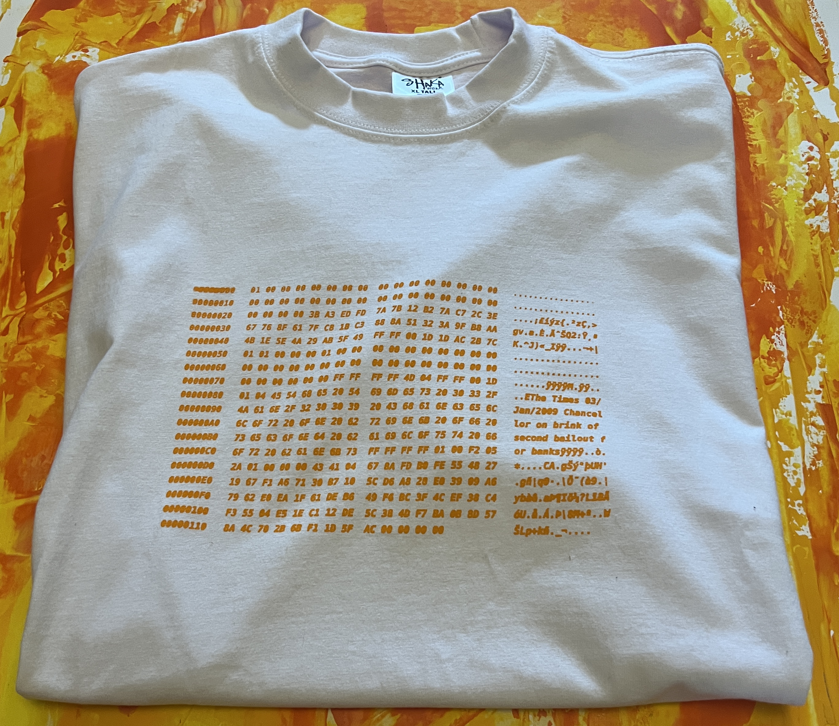 Genesis block positive T-shirt Ltd Edition 