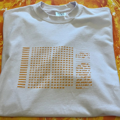 Genesis block positive T-shirt Ltd Edition