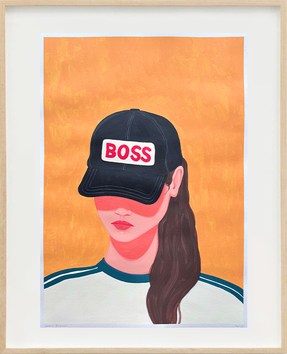 'BOSS' from Feels Good Man, Original Framed painting on paper
