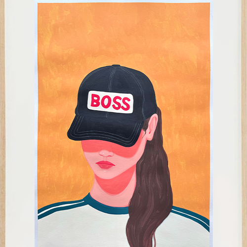 'BOSS' from Feels Good Man, Original Framed painting on paper