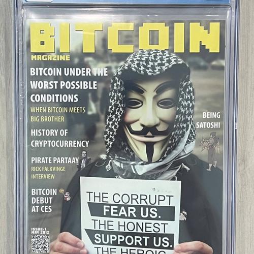 Bitcoin Magazine CGC 9.0 Issue #1 Premiere Issue May 2012 Satoshi Anon Cover
