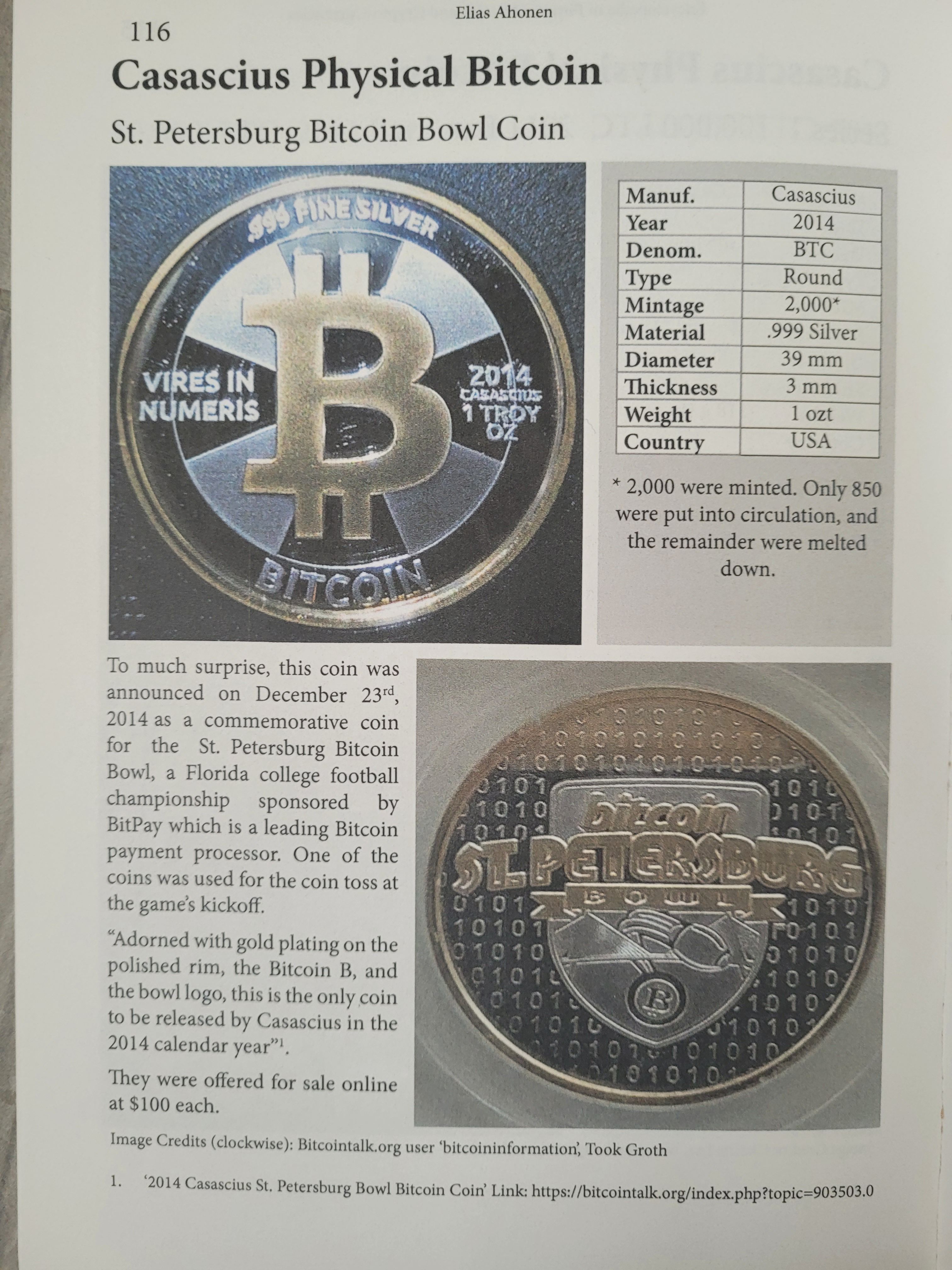 Casascius St. Petersburg Bitcoin Bowl Coin UNLOADED | Scarce City
