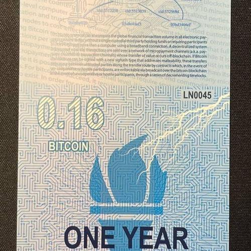 Limited - Lightning Network Paper Bill - Design & Print By POLYMERBIT