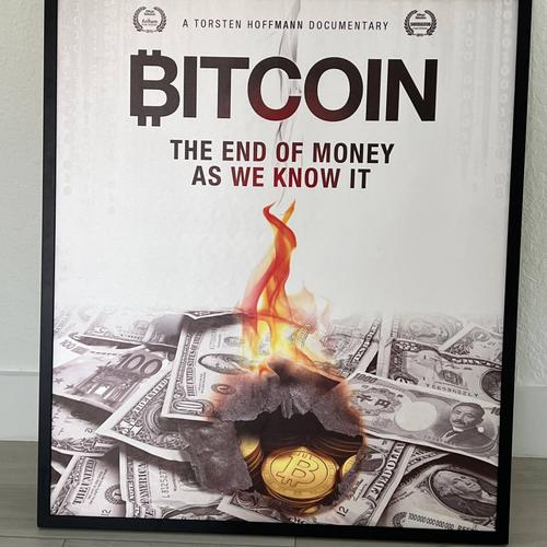 "Bitcoin The End Of Money As We Know It" Movie Poster Framed 30" x 36"