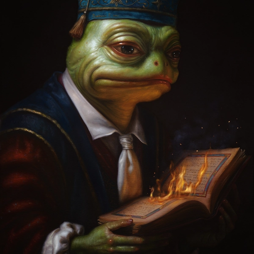 Pepeus Flamel (Framed Painting & Inscription)