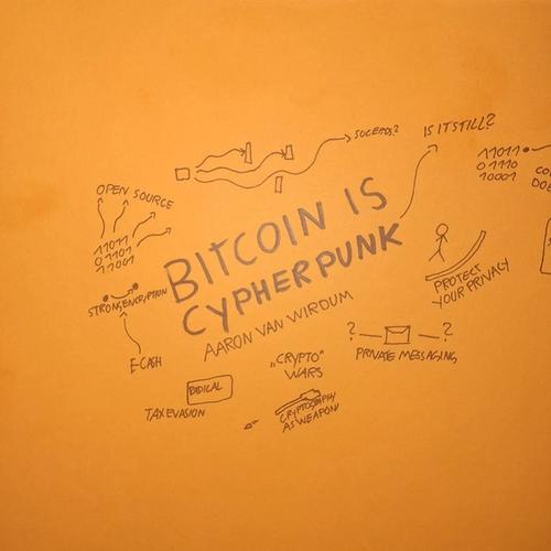 Live Sketch of Aaron van Wirdum: Bitcoin is Cypherpunk