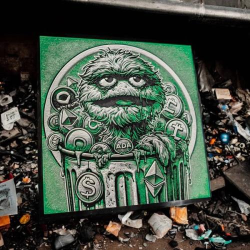 Oscar the Grouch 3D Printed Medium 8" x 8"