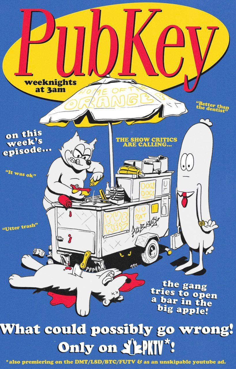 PUBKEY TRIPLE PRINT - The Dirty Dog, The Orange Pill, The Seinfeld | Scarce  City