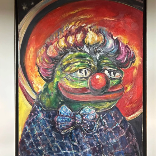 "Honkler Pepe" by Pepelangelo (Unique Oil on Canvas)
