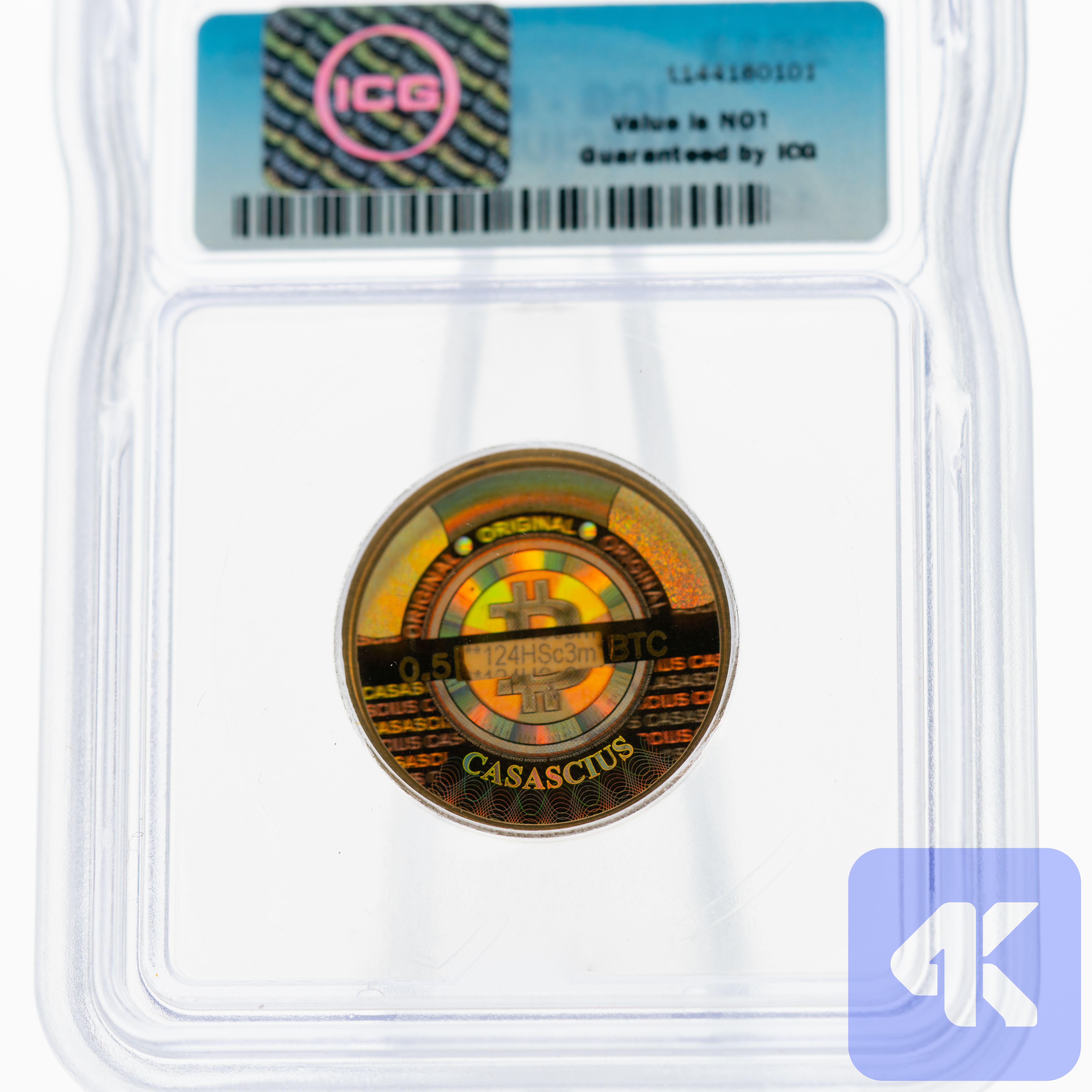 Casascius 0.5 BTC, Loaded, ICG-graded MS64 | Scarce City