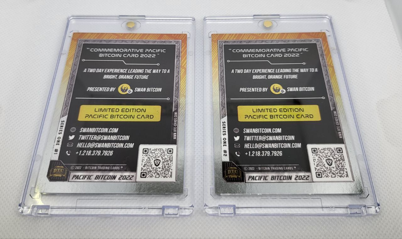 Set of Pacific Bitcoin 2022 Chase (#/999) Cards | Scarce City