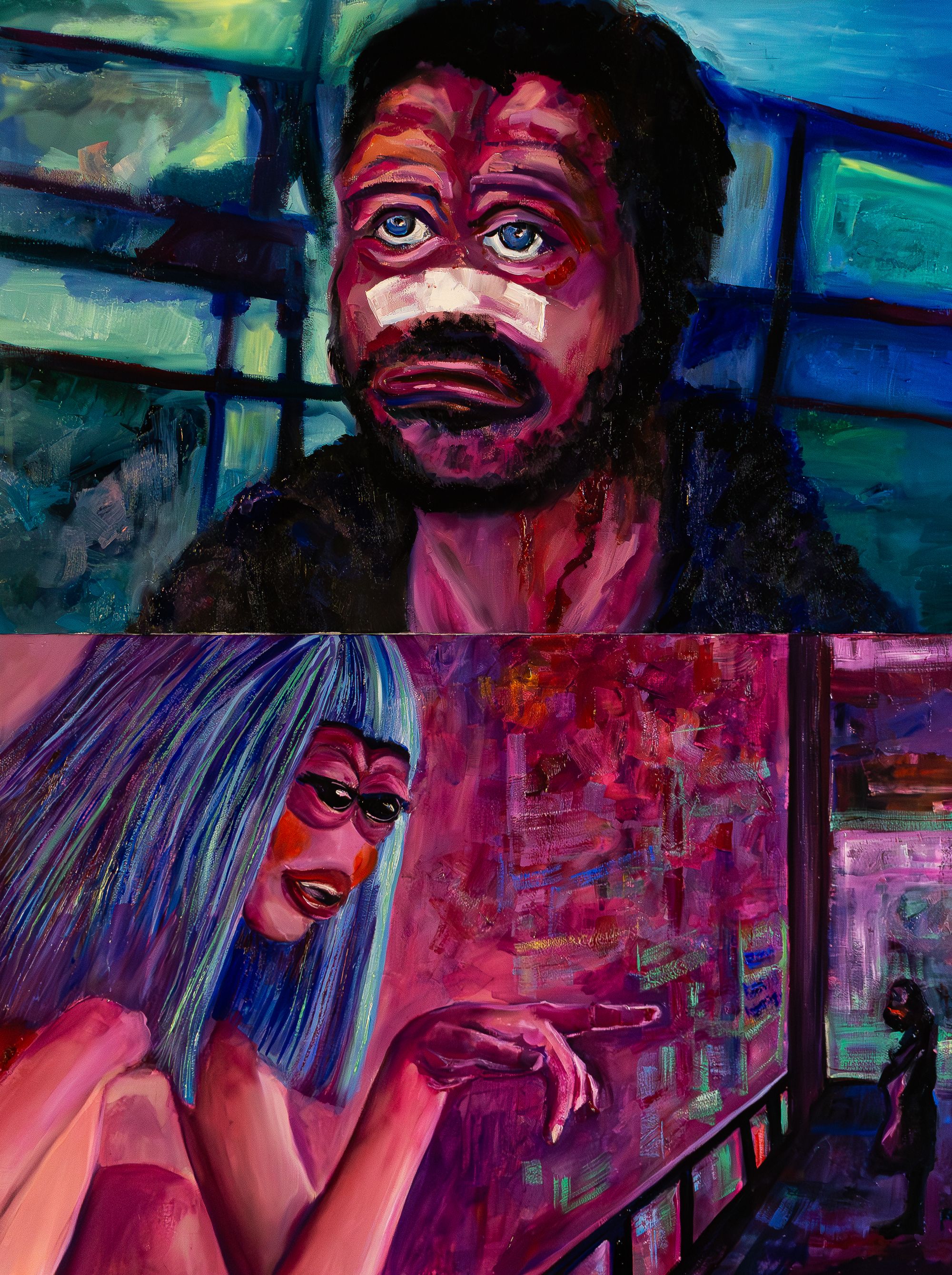 "You look so Pepe", Original diptych painting by Pepelangelo