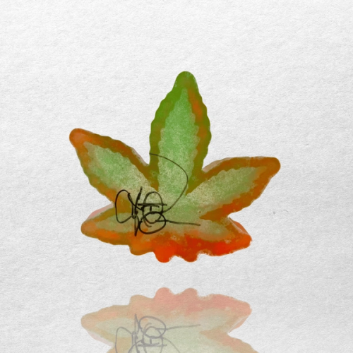 Signed Resin "Cannabis Leaf" Ashtray