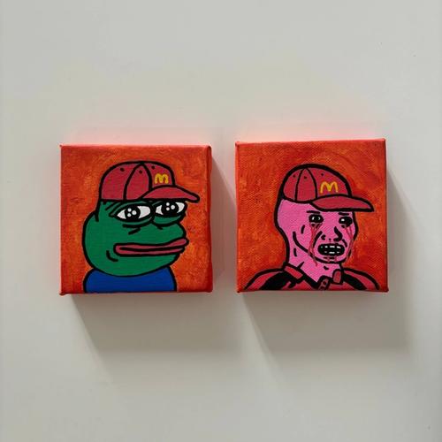 Pair of Plebs (Pepe and Wojak)