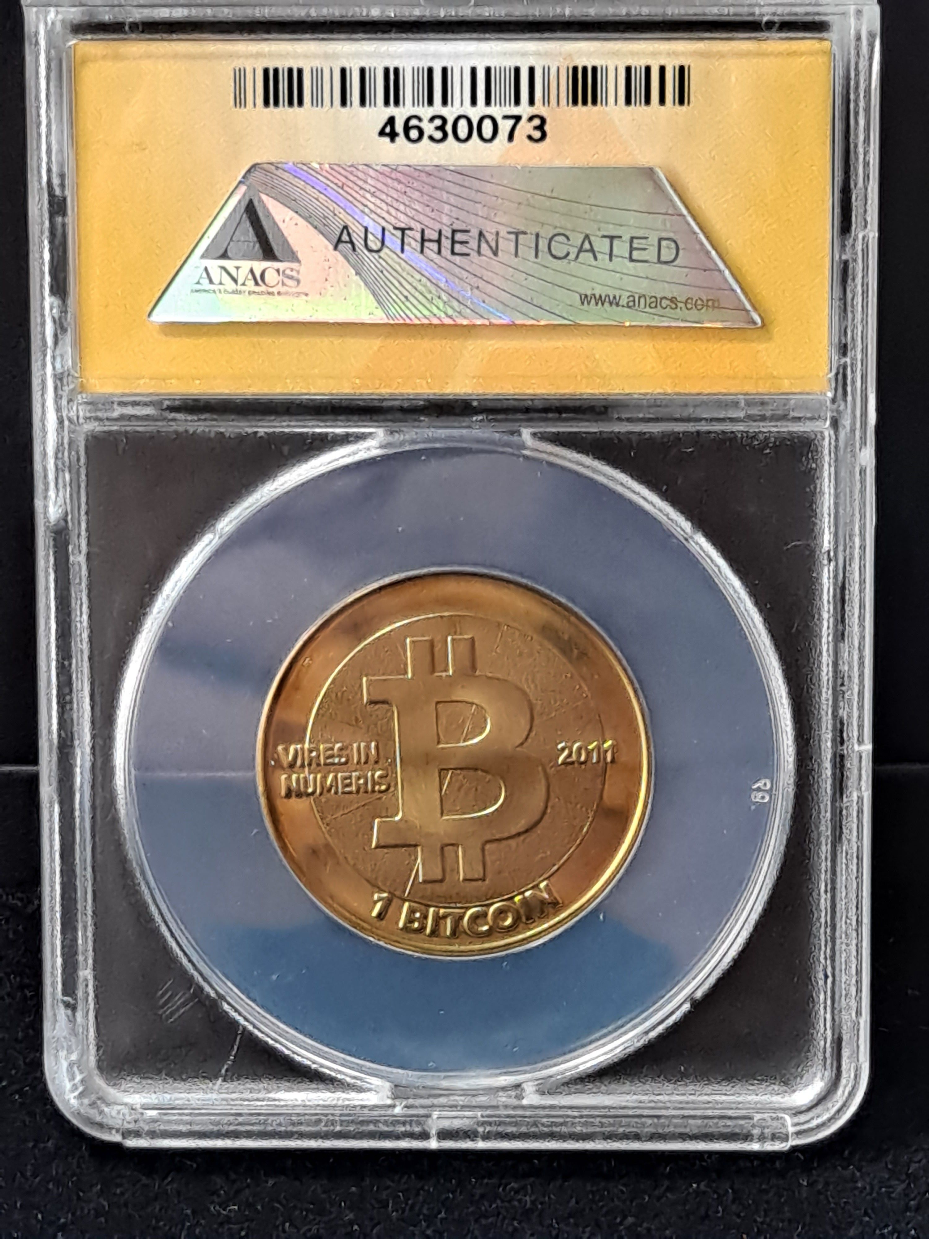 2011 Casascius 1 BTC series 1 Error, ANACS graded MS68 | Scarce City