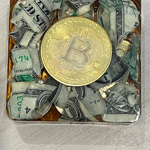Brekkie Von Bitcoin BVBTC #1/1 Bitcoin Sculpture 3"x3" RARE 2019 Hand Made Piece