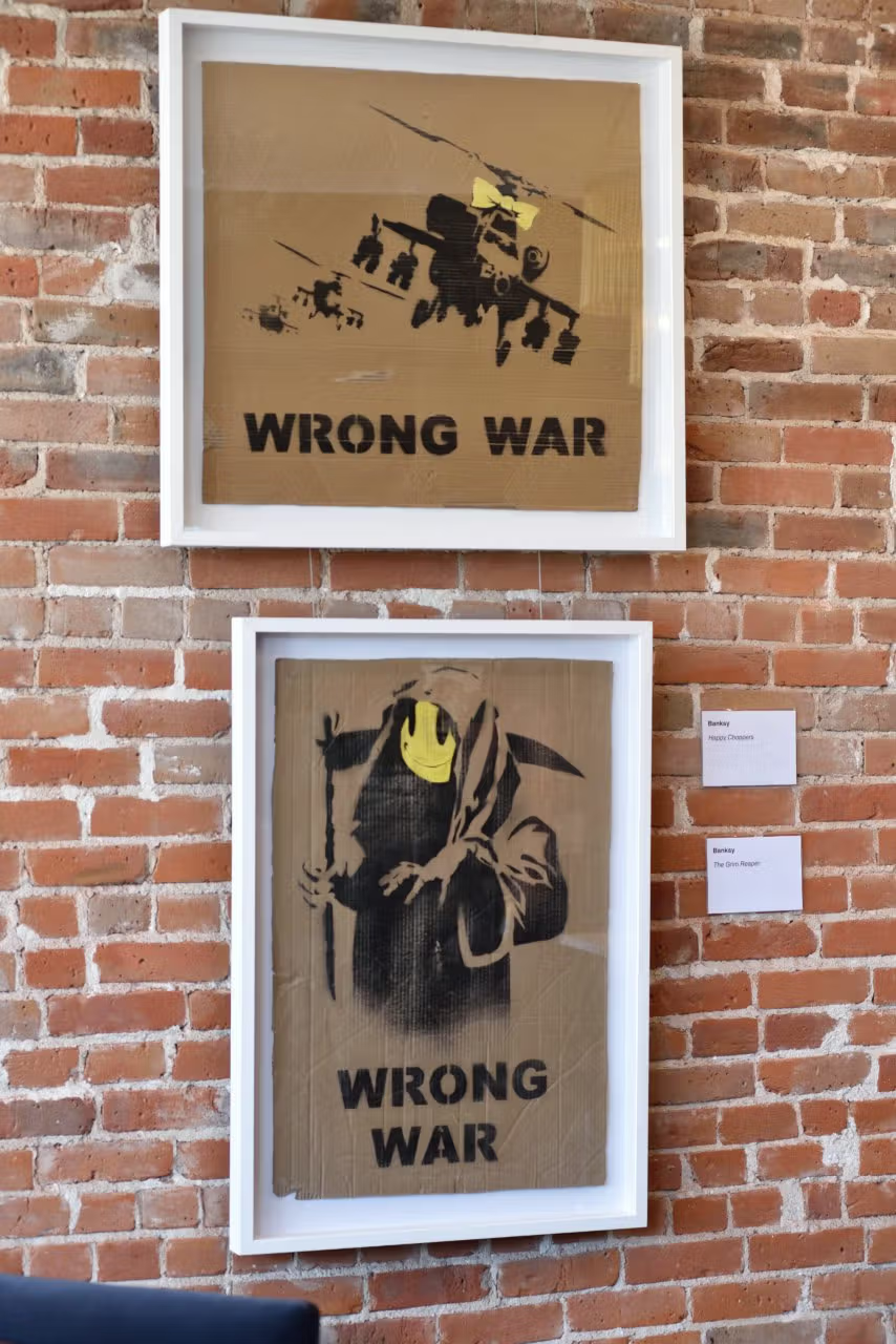 Banksy’s Wrong War Placard Series (2003)