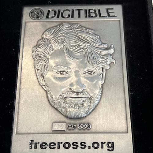Ross Ulbricht FREE ROSS 2019 Digitible Bar Funded with Ross NFT #105/500 w COA