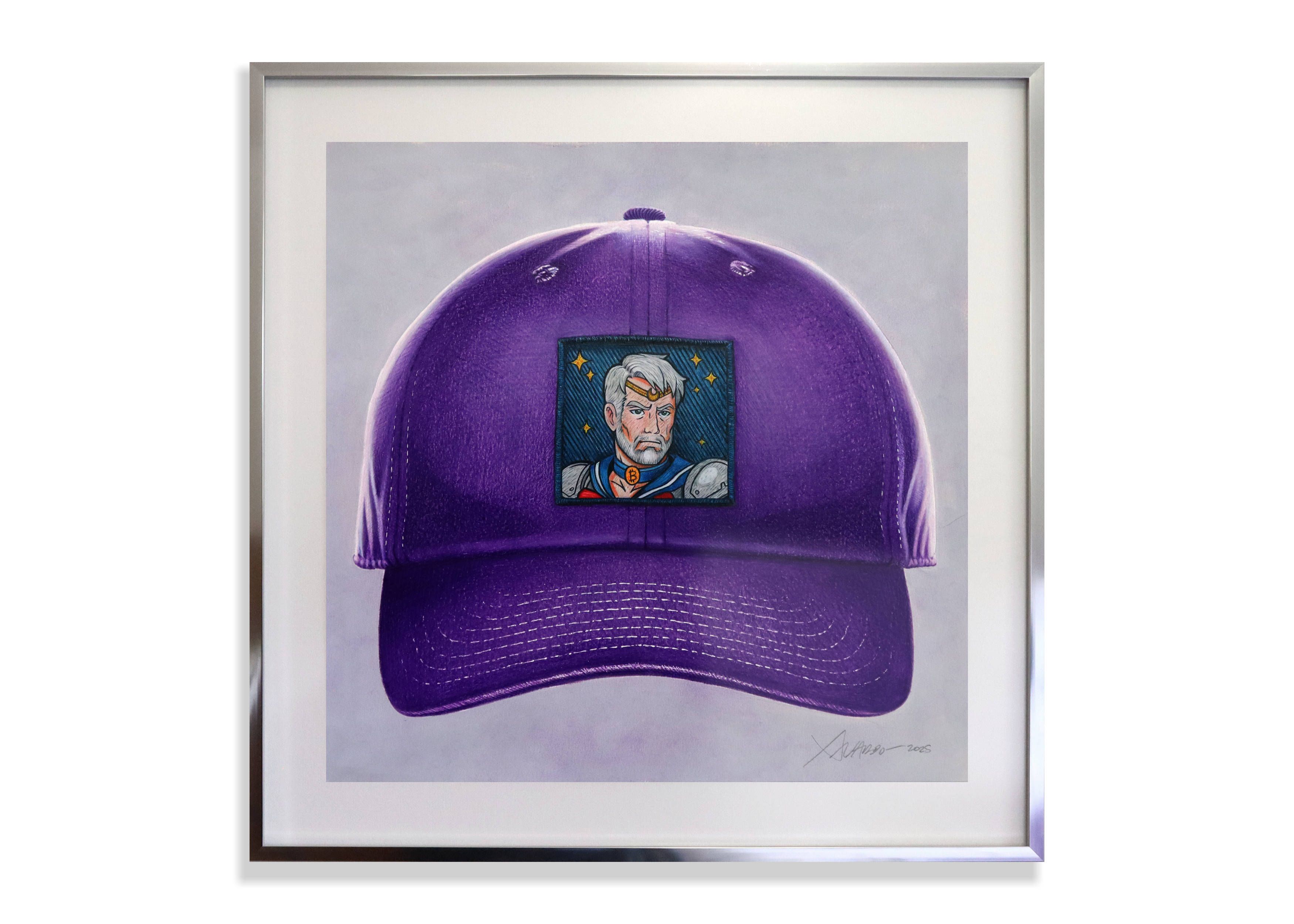 Untitled (Purple Hat ed. SAYLORMOON) - Framed Drawing