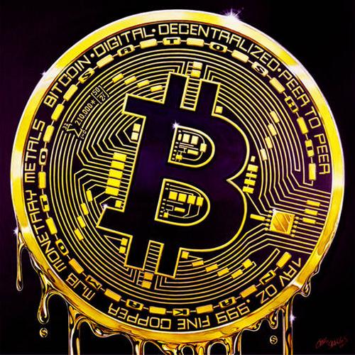 Bits Be Drippin' - Bitcoin painting