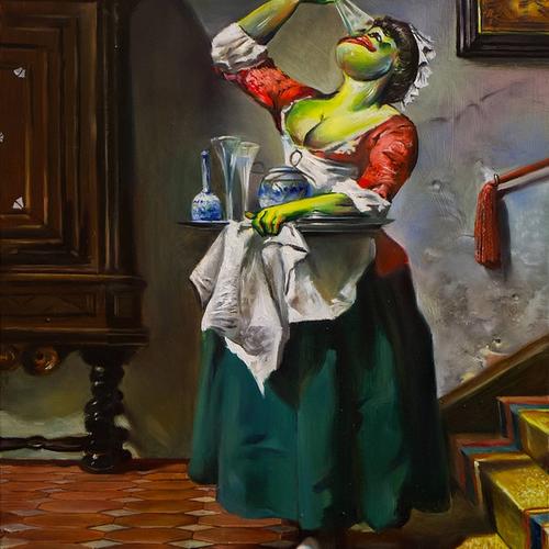 Schnapepes Lady (oil painting by Pepelangelo)