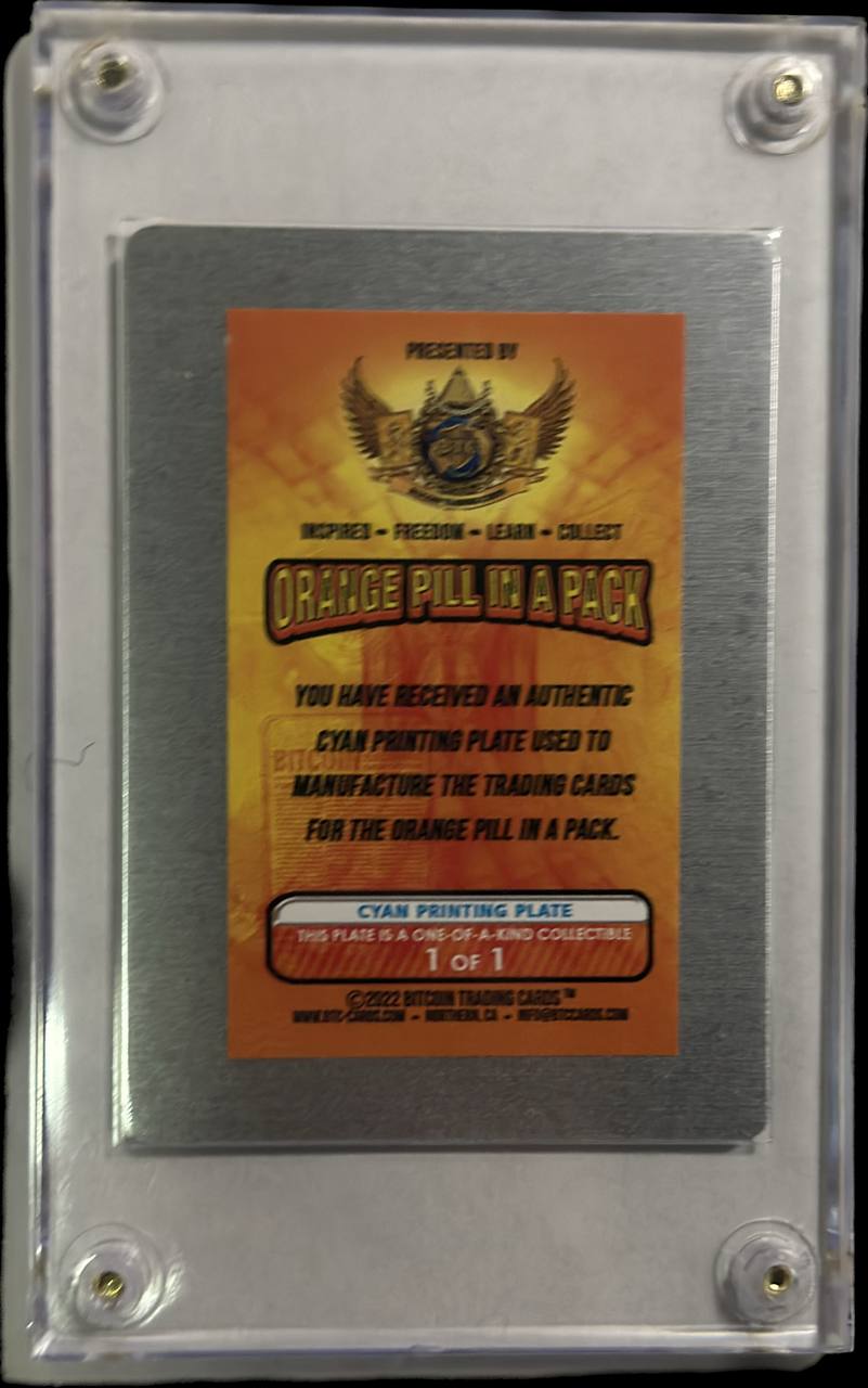 1/1 Original Printing Plate used to make Series 1 Card for BTC | Scarce City