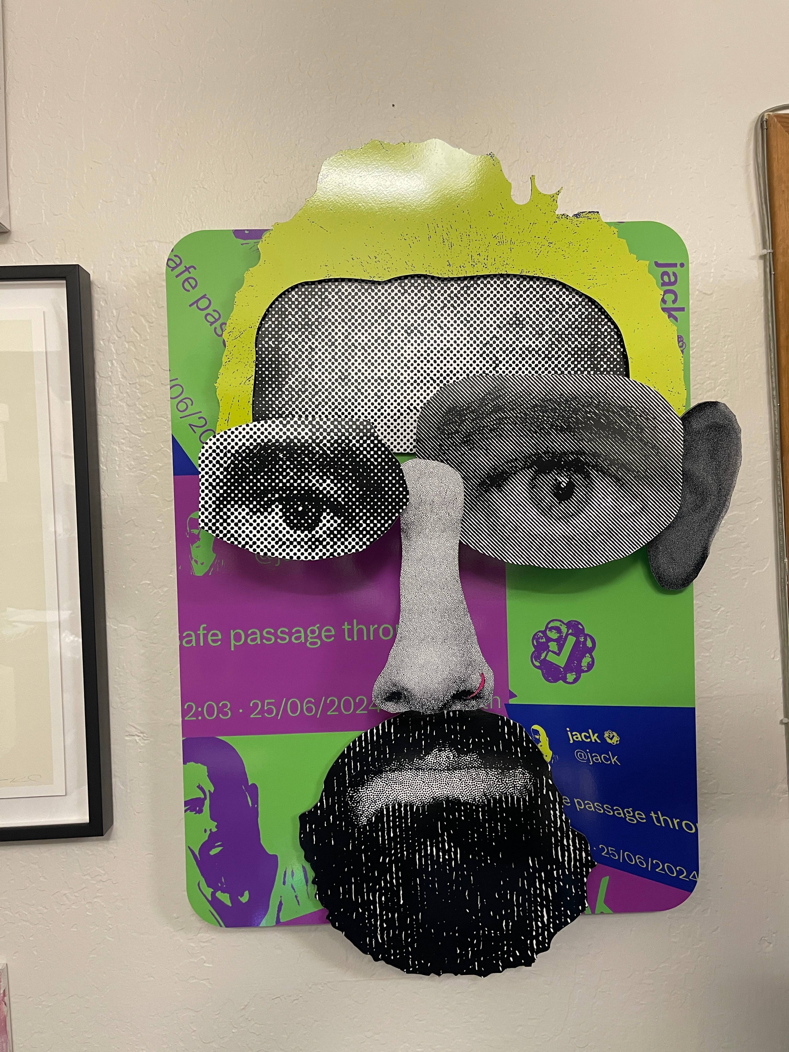 Jack Dorsey - Decentral Eyes - Magnetic 3D Portrait + 1/1 Ordinal