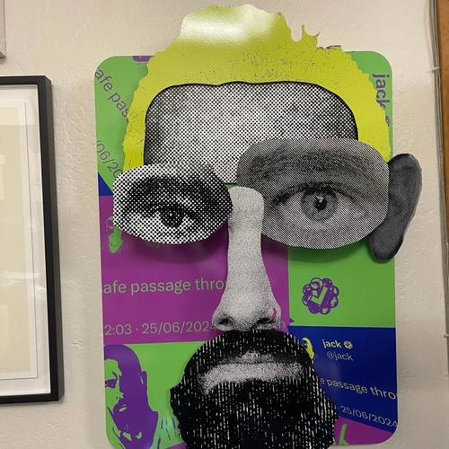 Jack Dorsey - Decentral Eyes - Magnetic 3D Portrait + 1/1 Ordinal
