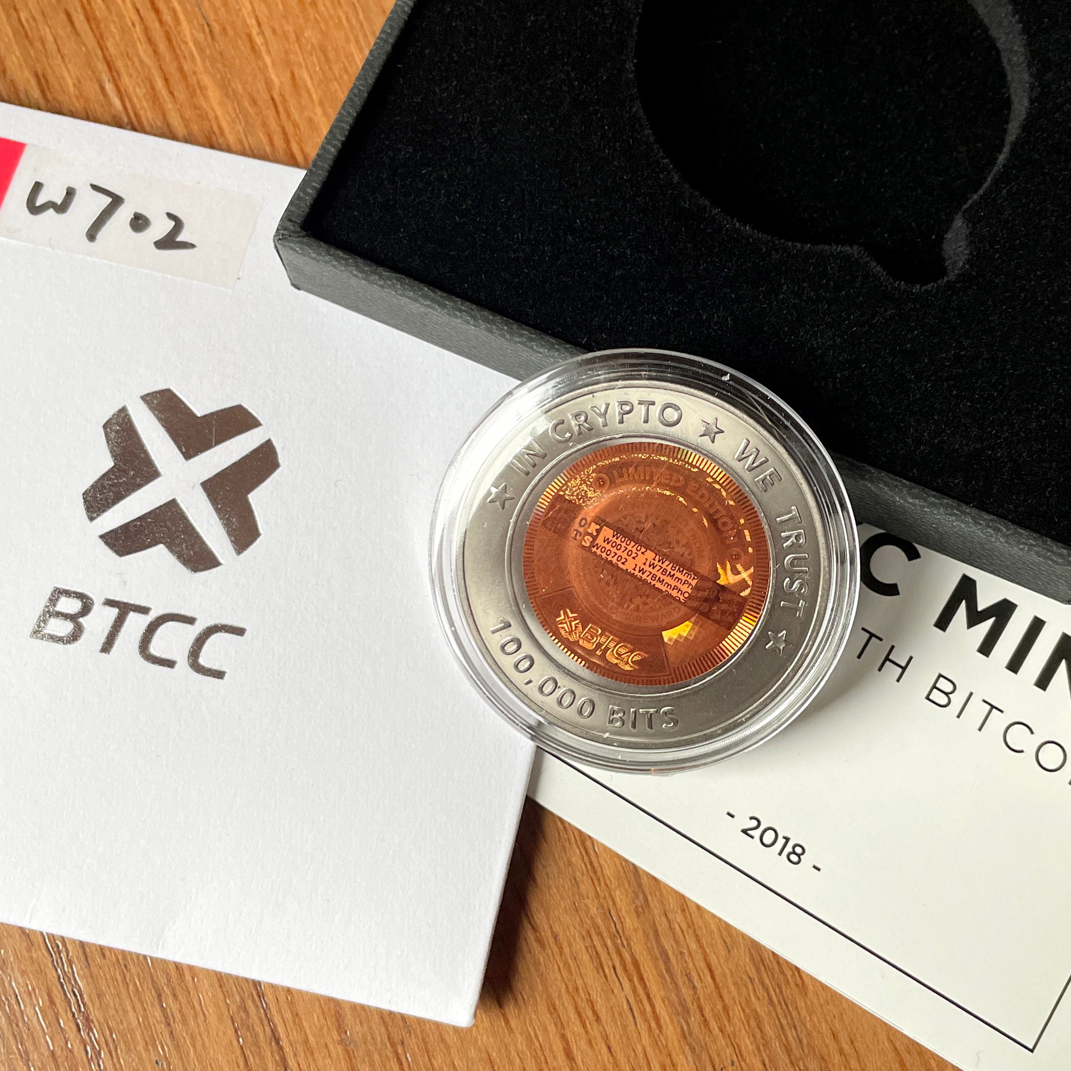 BTCC Mint - 2018 V Series Titanium One Tenth Bitcoin | Scarce City