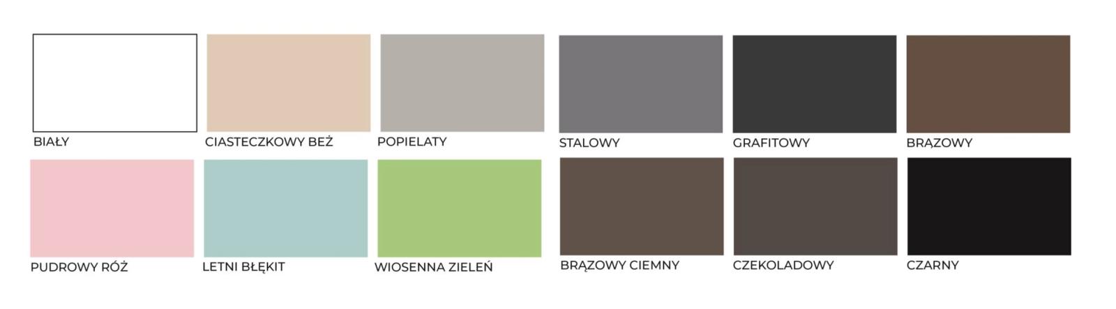 Paleta kolorów — Emalia Drewno-Metal