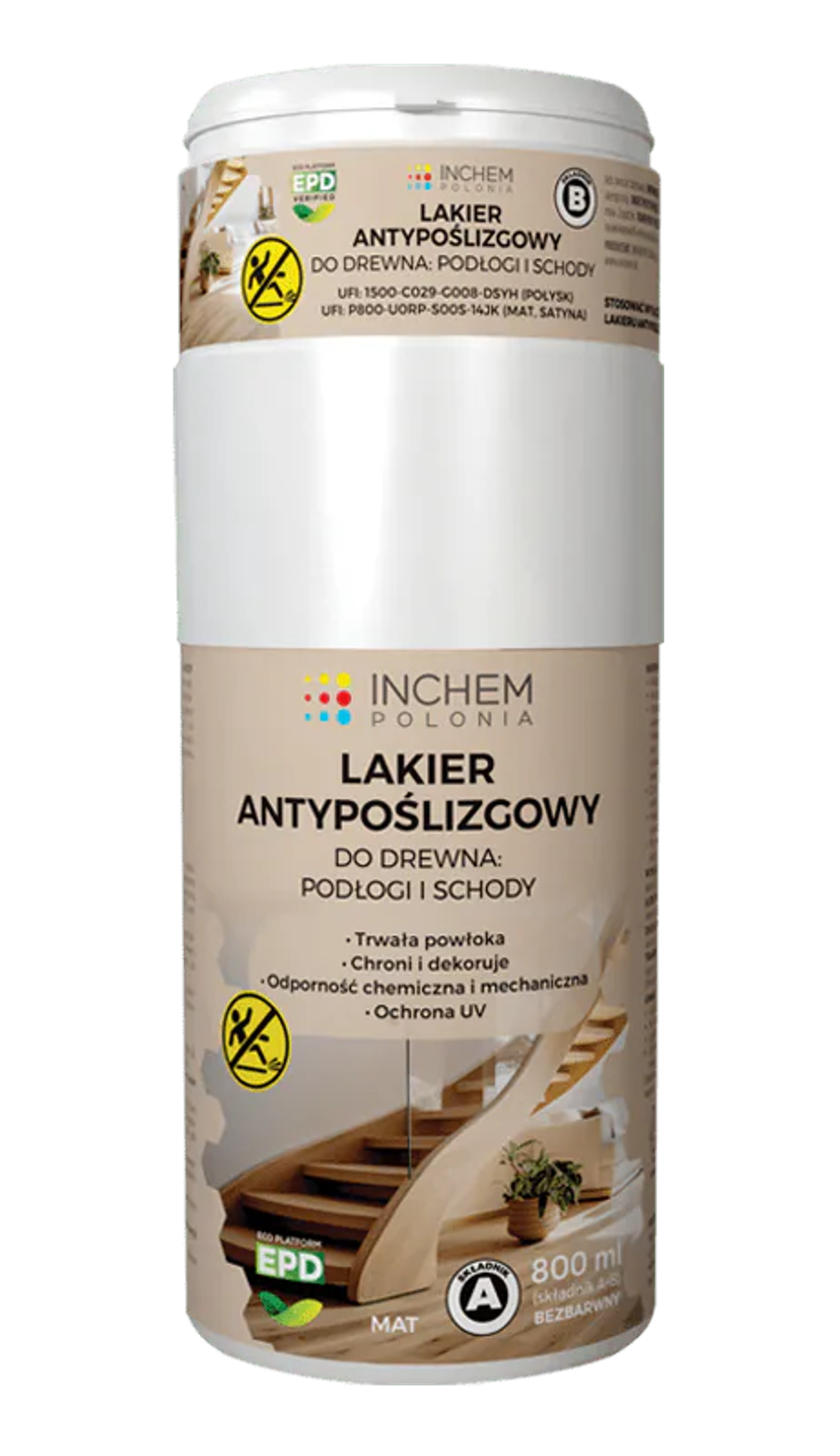 Lakier Antypoślizgowy do Drewna: Podłogi i Schody (2K) — zdjęcie 2