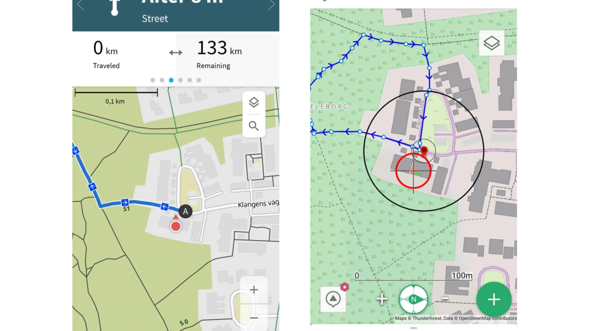 Planera löprundor och navigera i mobil eller GPS-klocka