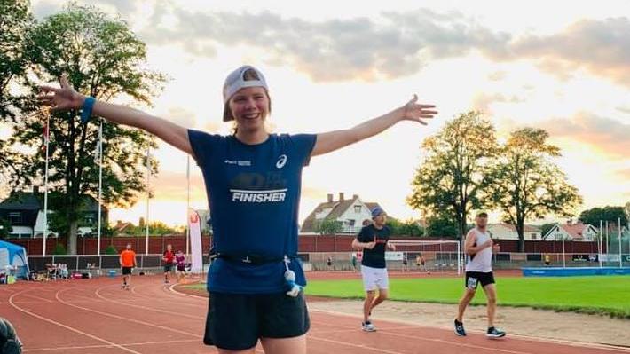 Eftersnack efter RM 24-timmars, med Martin Scharp och Rebecka Nylén