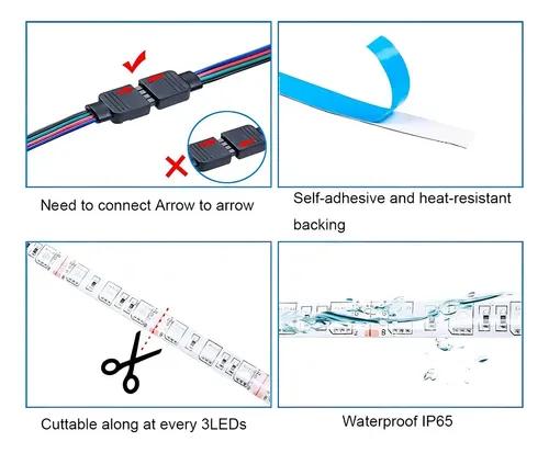 Tira de luces Spin LED 5Mts/300RGB 3528 todo los colores 5m IP65 miniatura 9