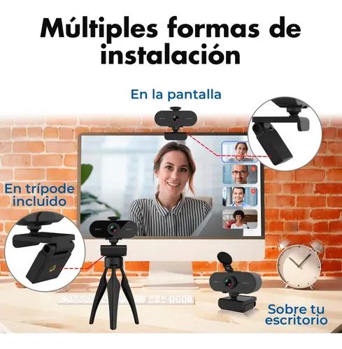 Webcam Camara Web Fullhd 1080p Usb Microfono Tripode Color Negro miniatura 8