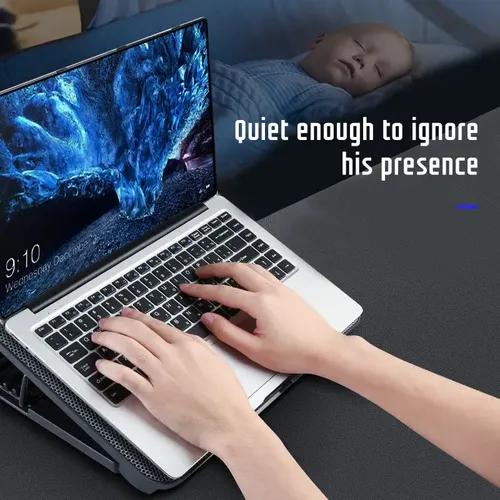Base Notebook Eoland 17 Pulgadas Gamer Mesa Portatil Soporte Enfriador Refrigerador Ventilador Laptop Cooler Usb Regulable miniatura 3