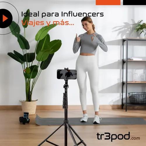 Tripode Celular Camara 360 Linkonpro Tr3pod Aluminio Plegable color Negro miniatura 3
