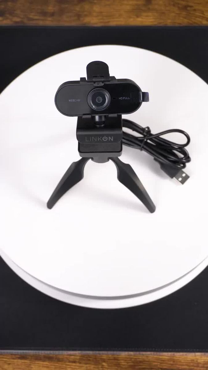 Webcam Camara Web Fullhd 1080p Usb Microfono Tripode Color Negro miniatura 2