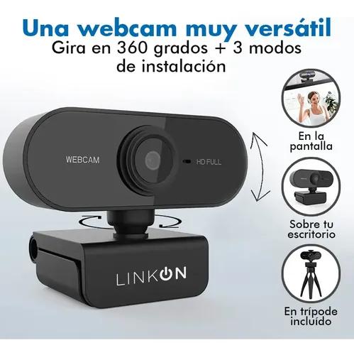 Webcam Camara Web Fullhd 1080p Usb Microfono Tripode Color Negro miniatura 7