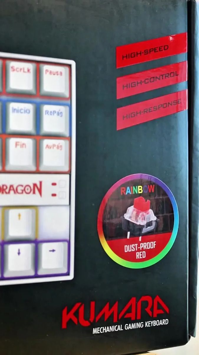 Teclado Gamer Redragon Kumara K552 RGB Idioma Español QWERTY - Outemu Red miniatura 2