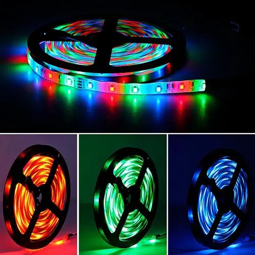 Tira de luces Spin LED 5Mts/300RGB 3528 todo los colores 5m IP65 miniatura 5